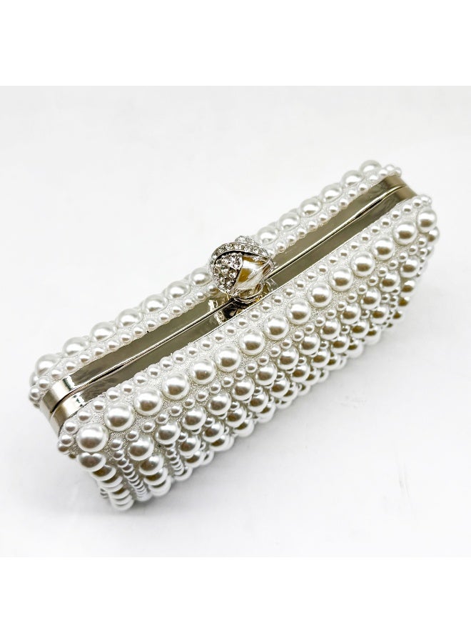 She pearl Silver Clutch - Image 2